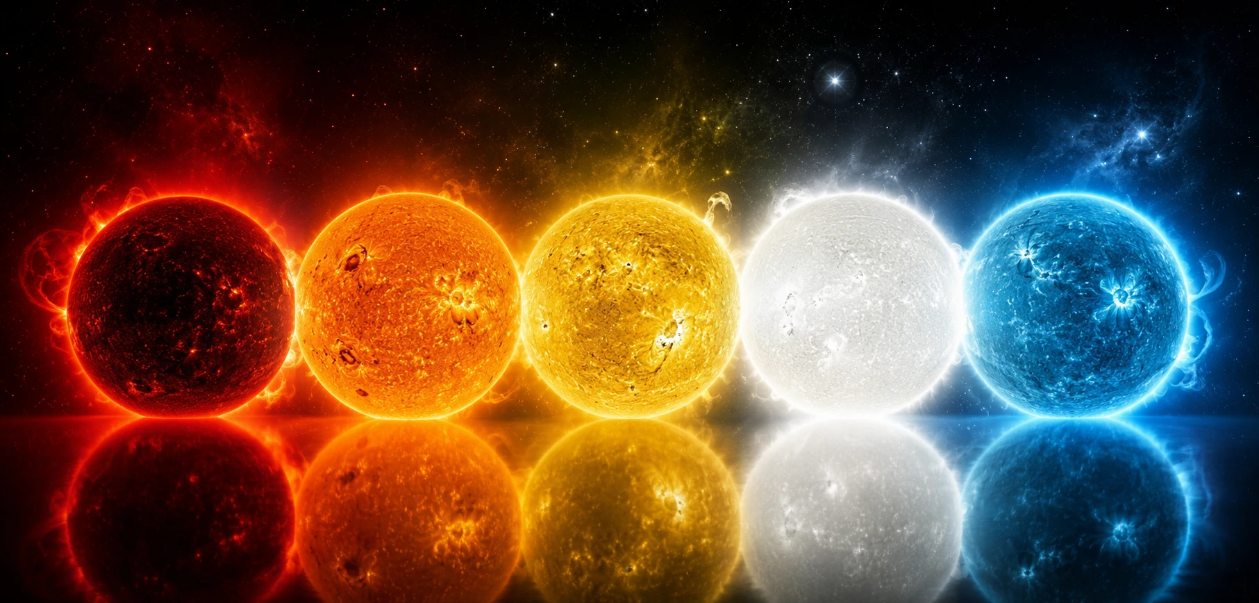 Stellar classification chart showing different star types